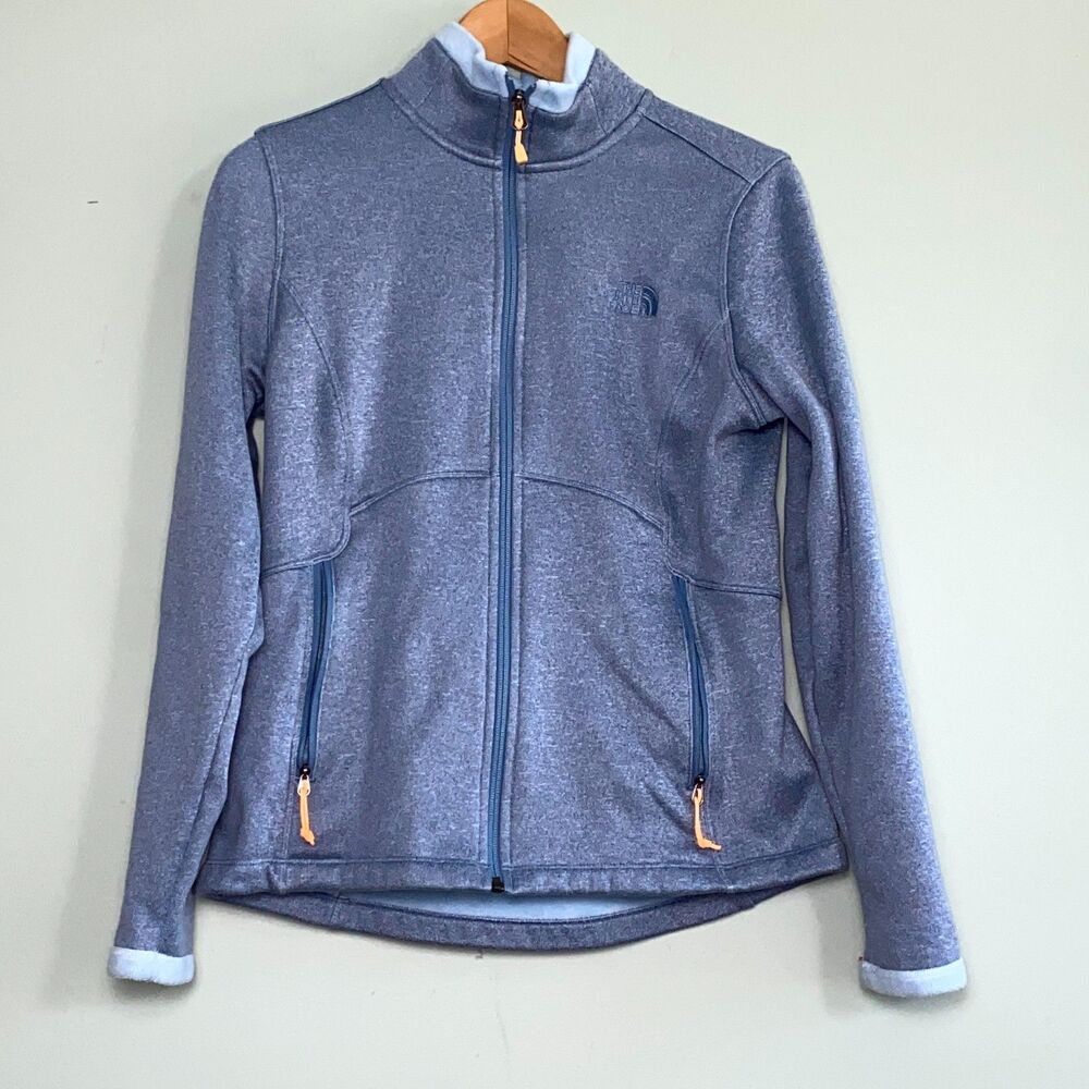 North Face Agave Fleece Jacket Womens Medium Blue Full Zip Outdoor Gorpcore